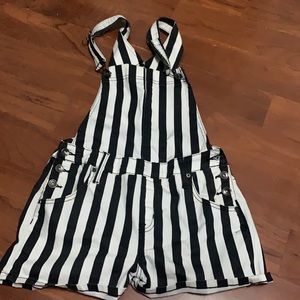 First 2 NEW striped jumpsuit work about 3 times